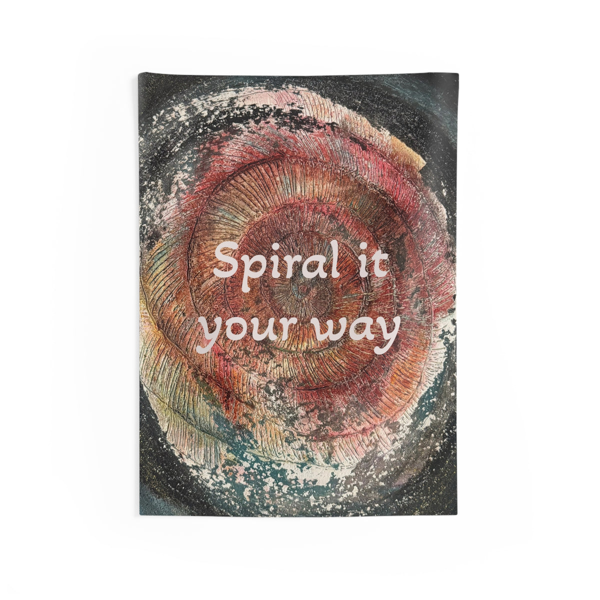 Spiral It Your Way Indoor Wall Tapestry — Abstract Cosmic Spiral Boho Décor