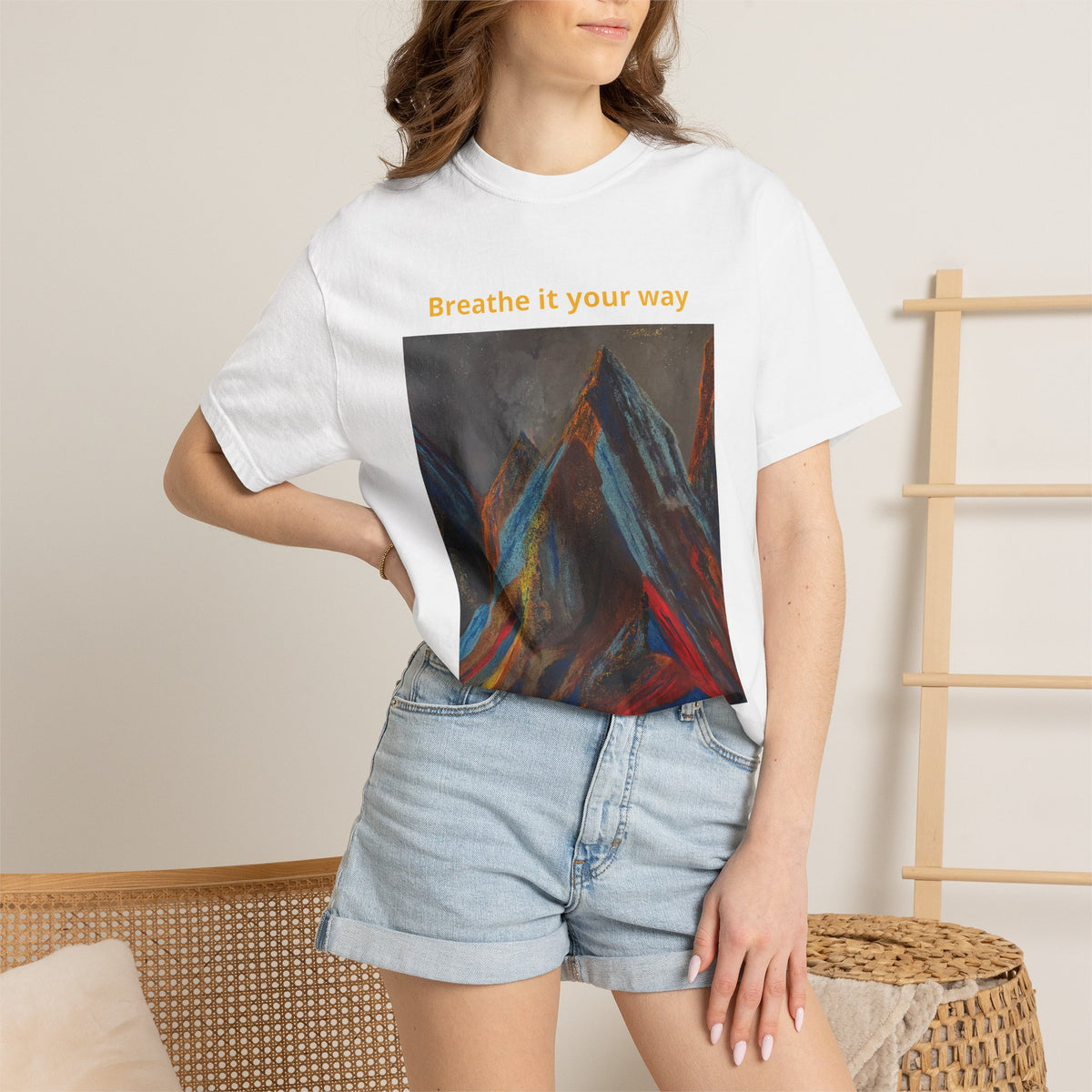 Breathe It Your Way Mountain Art T-Shirt