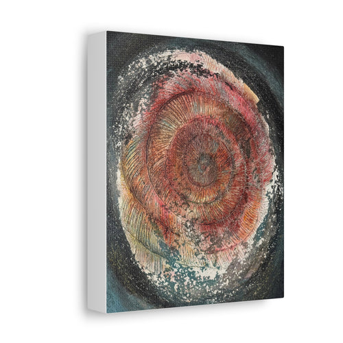 Abstract Concentric Rose Galaxy — Stretched Canvas Wall Art