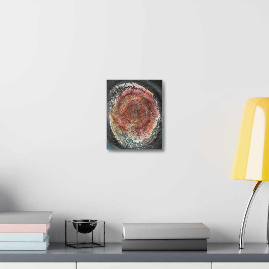 Abstract Concentric Rose Galaxy — Stretched Canvas Wall Art