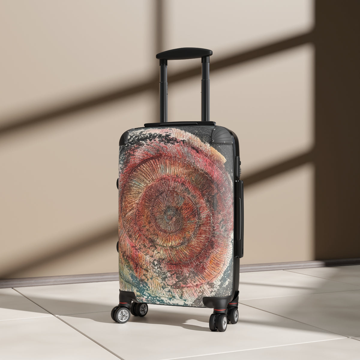 Abstract Sunburst Suitcase — Artistic Travel Luggage Cover